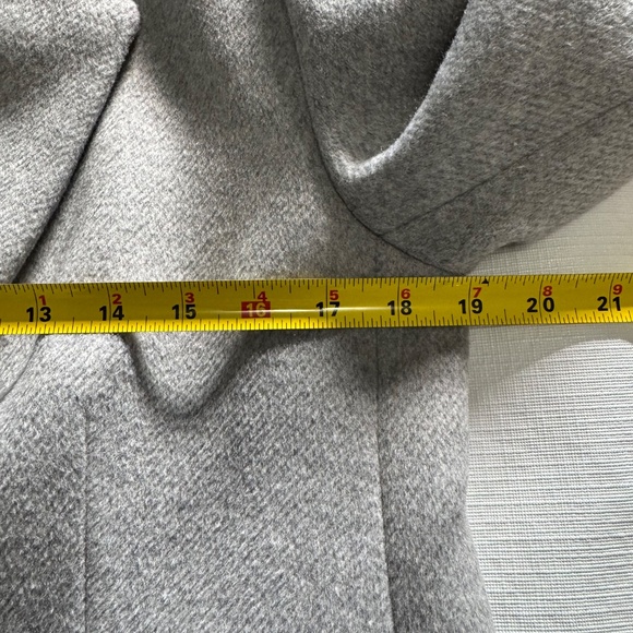 LOFT Gray Single Breasted Wool Blend Trench Coat SZ XS - Picture 5 of 9